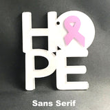 Acrylic HOPE WordArt Blank ~ 3" Keychain - CraftChameleon