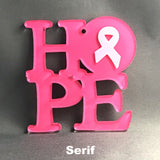 Acrylic HOPE WordArt Blank ~ 3" Keychain - CraftChameleon