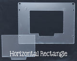 Light Base Shapes Plastic Template for Etching ~ Multiple Styles - Rectangle - Horizontal - Rectangle - 5 x 7 Horizontal