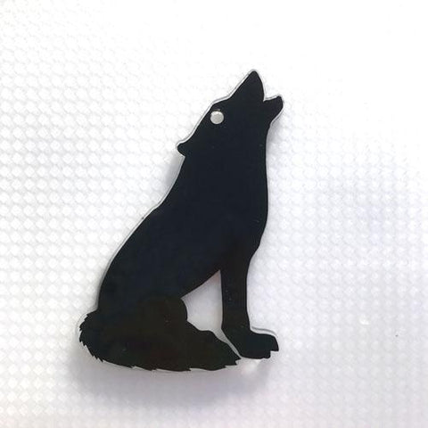 Howling Wolf Shaped Acrylic - CraftChameleon