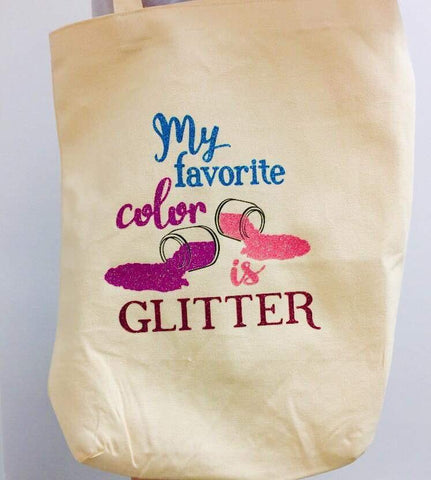 My Favorite Color is Glitter Wordart Digital Design