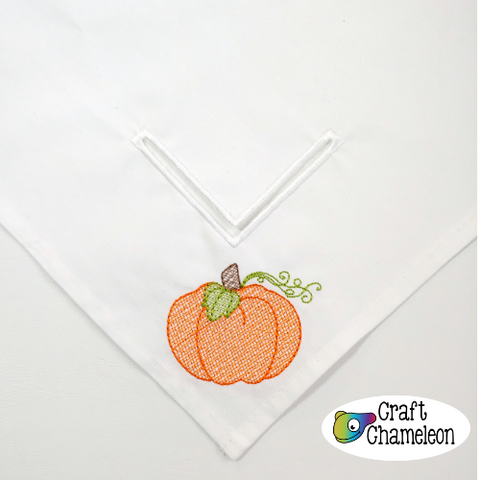 In the Hoop Towel V with Sketch Pumpkins Digital Design Only