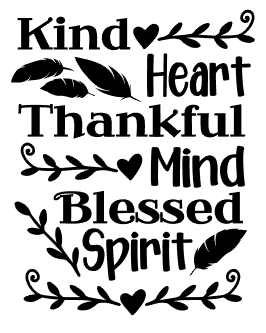 Kind Heart Thankful Mind Digital Design