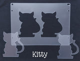 Light Base Shapes Plastic Template for Etching ~ Multiple Styles - Cat Night Light