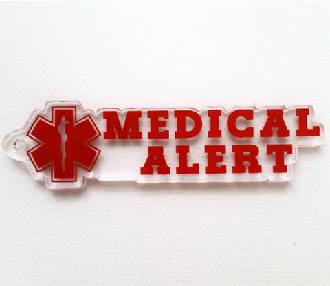 Medical Alert Word Art Shaped Acrylic