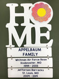 personalize acrylic military postings sign DIY vinyl silhouette cricut