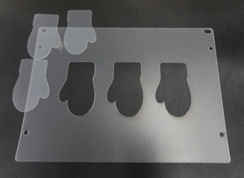 Mitten Plastic Template for Etching