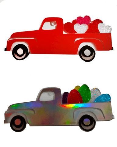 Old Pick Up Truck Side View Acrylic Shape ~ Multiple Sizes - CraftChameleon