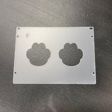 3 Inch Paw Print Template for Etching