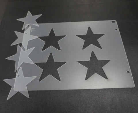 Pointed Star Plastic Template for Etching