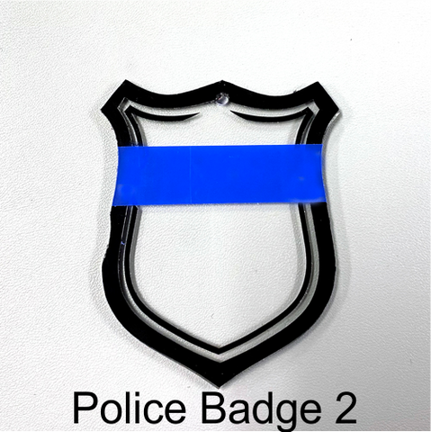 Blank Acrylic Police Badge ~ Multiple Styles