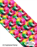 Sublimation Patterns for Polyester Mask Design Only - Rainbow Floral