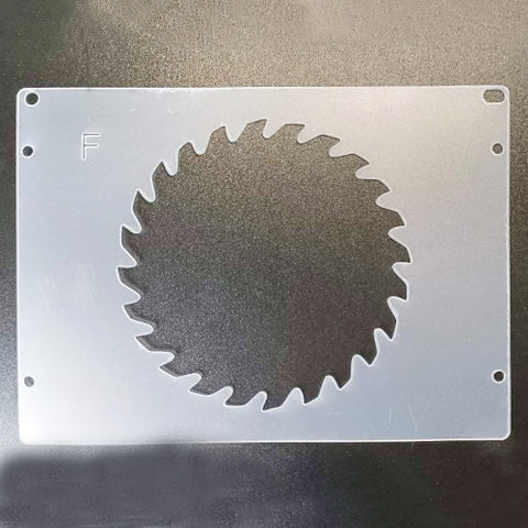 Saw Blade Plastic Template for Etching
