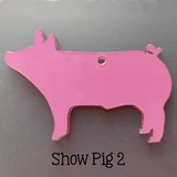 Acrylic Shaped Show Animals ~ Steer Pig Sheep Goat ~ Multiple Sizes