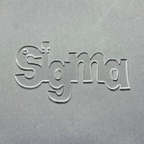 Greek Alphabet Acrylic Blanks Word Art - Clear / Sigma - 2 Sided Gold Glitter / Sigma