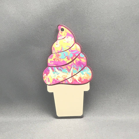 Soft Serve Ice Cream Cone Acrylic Shape - CraftChameleon