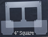 Light Base Shapes Plastic Template for Etching ~ Multiple Styles - Square Night Light