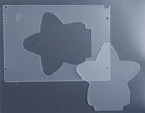 Light Base Shapes Plastic Template for Etching ~ Multiple Styles - Rounded Star
