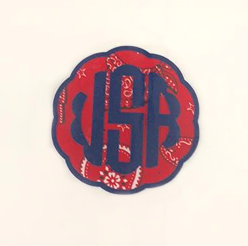 Ruffle Wave USA Faux Applique Digital Design