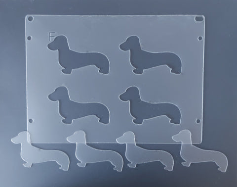 Dachshund 3" Plastic Template for Etching