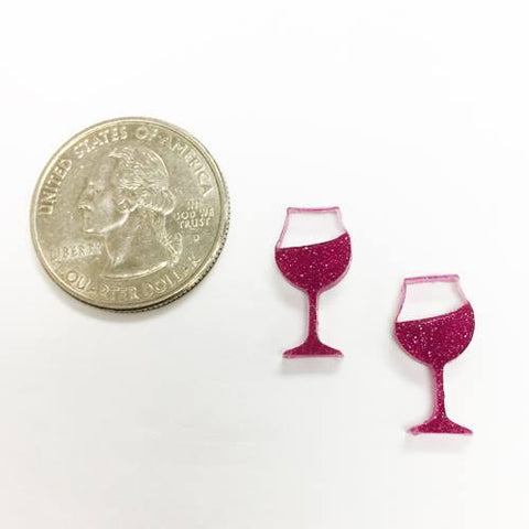 Wine Glasss DIY Acrylic Earrings