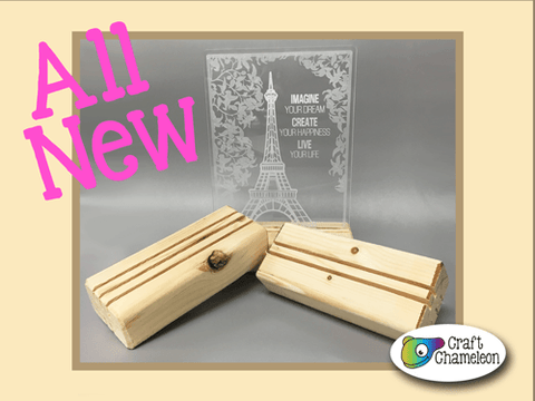 Wooden Block Display and Acrylic Blank Kit